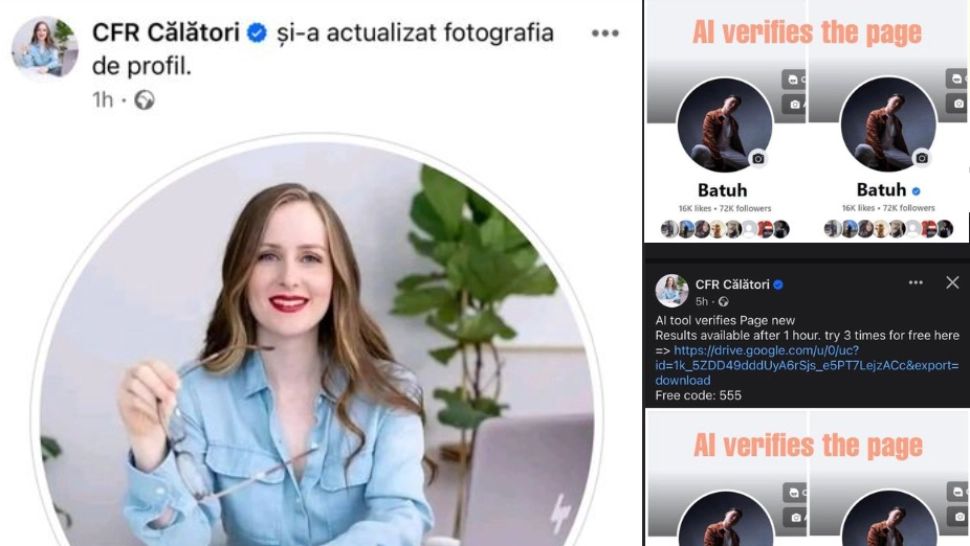 Pagina de Facebook a CFR Călători, atacată de hackeri și dezactivată. Cine a apărut la fotografia de profil ?