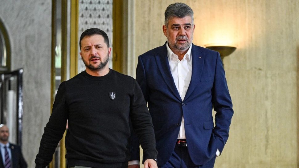 Marcel Ciolacu l-a primit pe Zelenski la Palatul Victoria / Foto: Profi Media