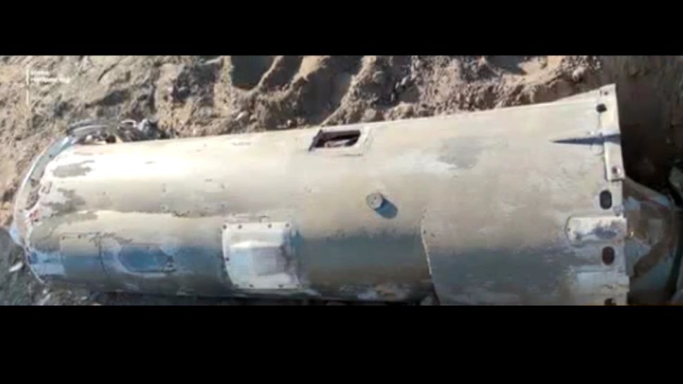 Resturi de la o rachetă militară, găsite în zona de securitate a Republicii Moldova. Foto: TVR