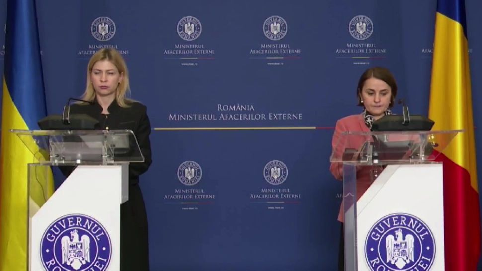 Declarații comune de presă Luminița Odobescu – Olha Stefanishyna/ Captură video