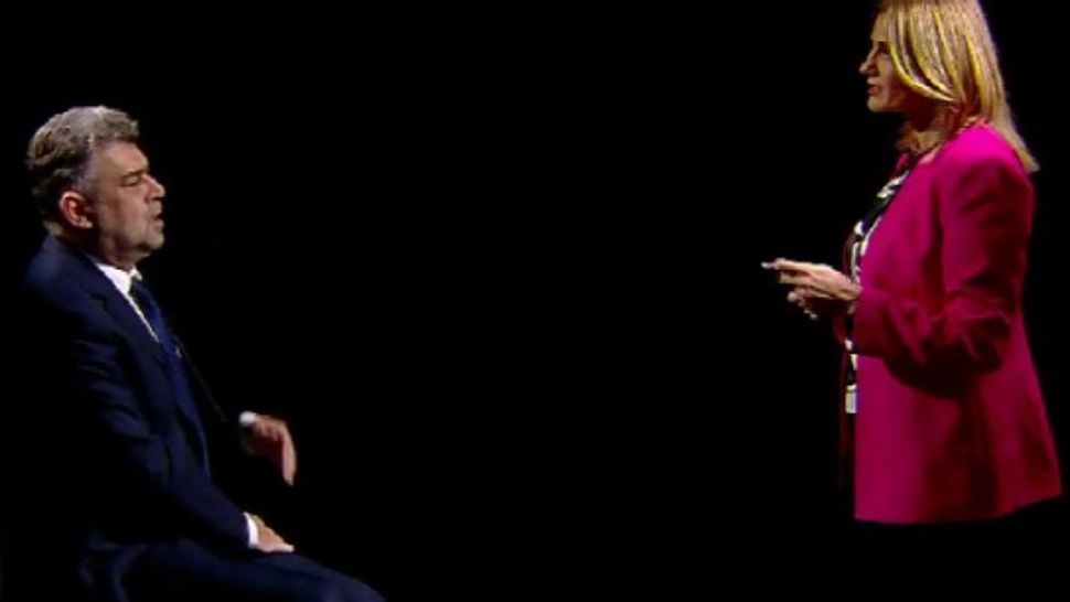 Marcel Ciolacu, față în față cu Anca Alexandrescu la „Culisele Statului Paralel”.