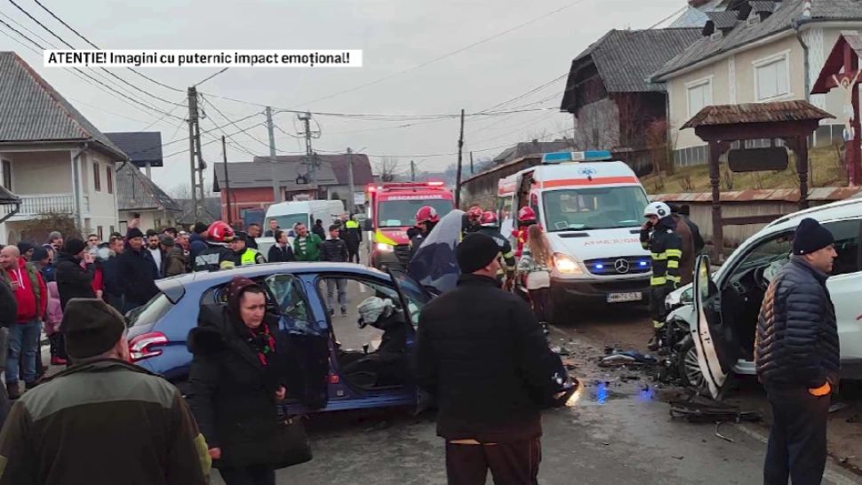 Accident grav după ce un bărbat a făcut infarct la volan/ Captură video