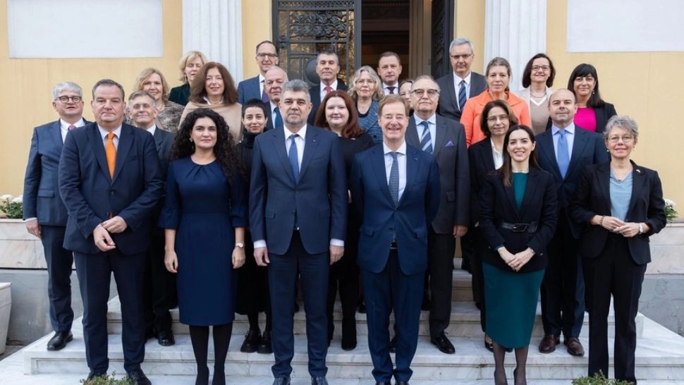 Marcel Ciolacu si amabasadorii statelor UE la Bucuresti