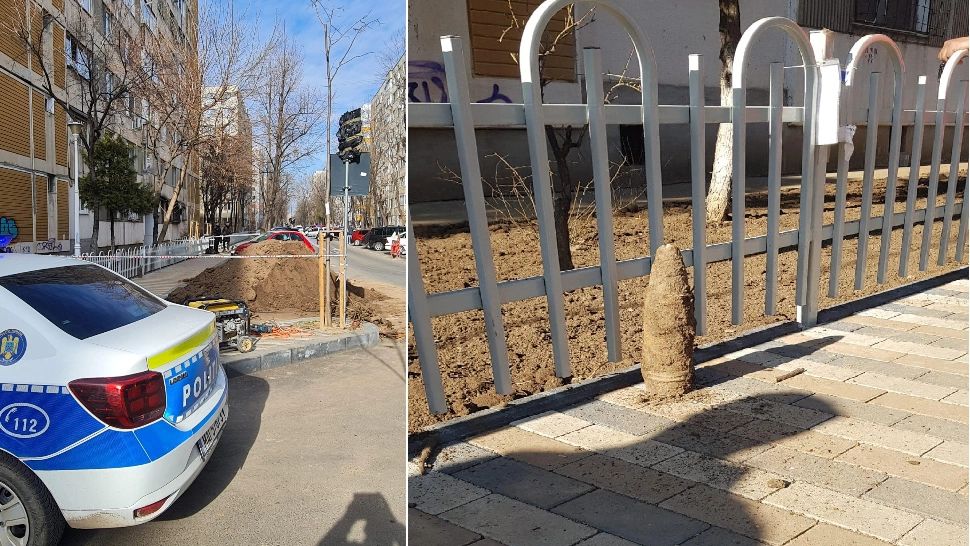 Obuz din al Doilea Război Mondial, descoperit în sectorul 5