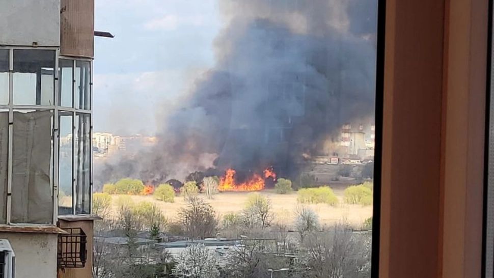 Incendiu devastator în Delta Văcărești. Foto: Facebook