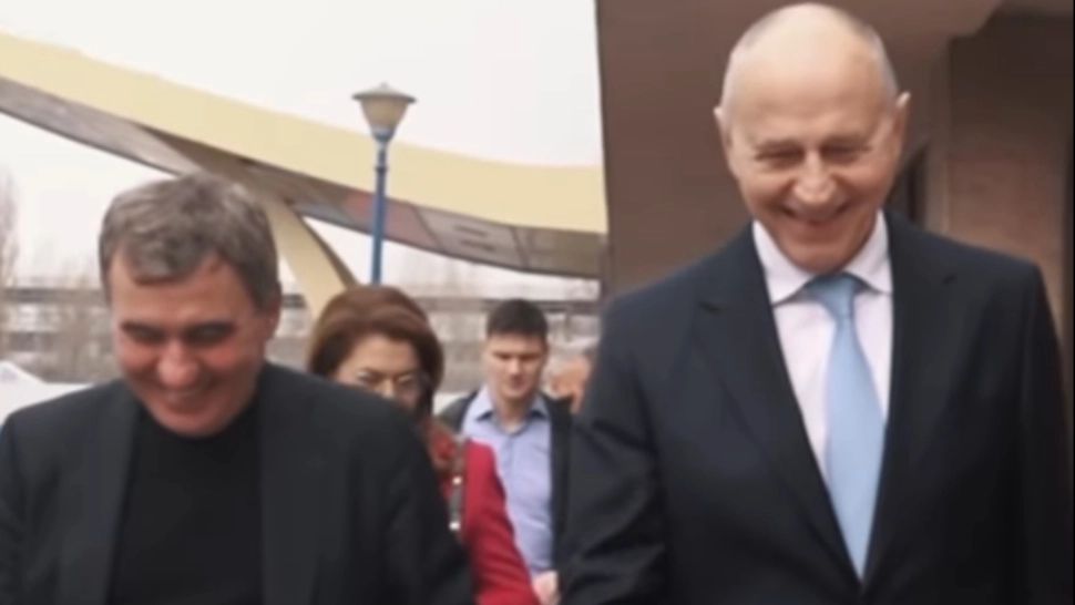 Mircea Geoană și Gică Hagi/ Captură video
