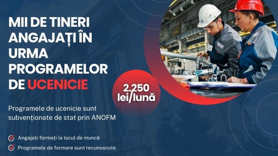 Mii de tineri, angajați în urma programelor de ucenicie