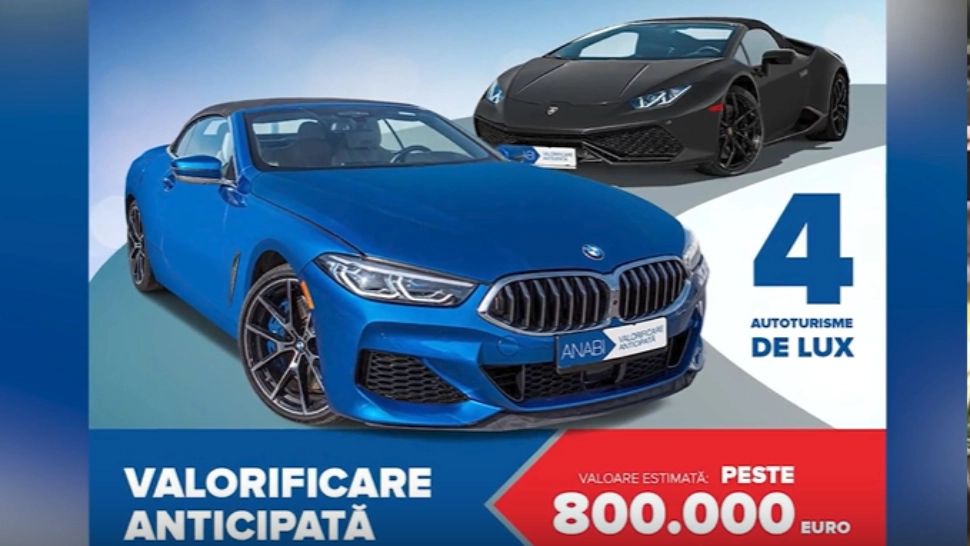 Statul român vinde mașini de lux, confiscate de la infractori. Autoturismele valorează peste 800.000 de euro 