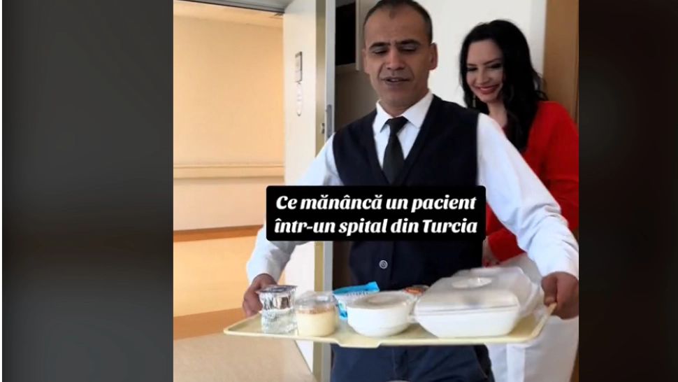 La noi mor pacienții în spitale, în afară primesc mâncare de lux. Foto: Captură TikTok