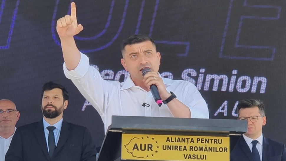 AUR şi-a lansat, la Vaslui, candidaţii pentru alegerile din 9 iunie, în prezența liderului George Simion