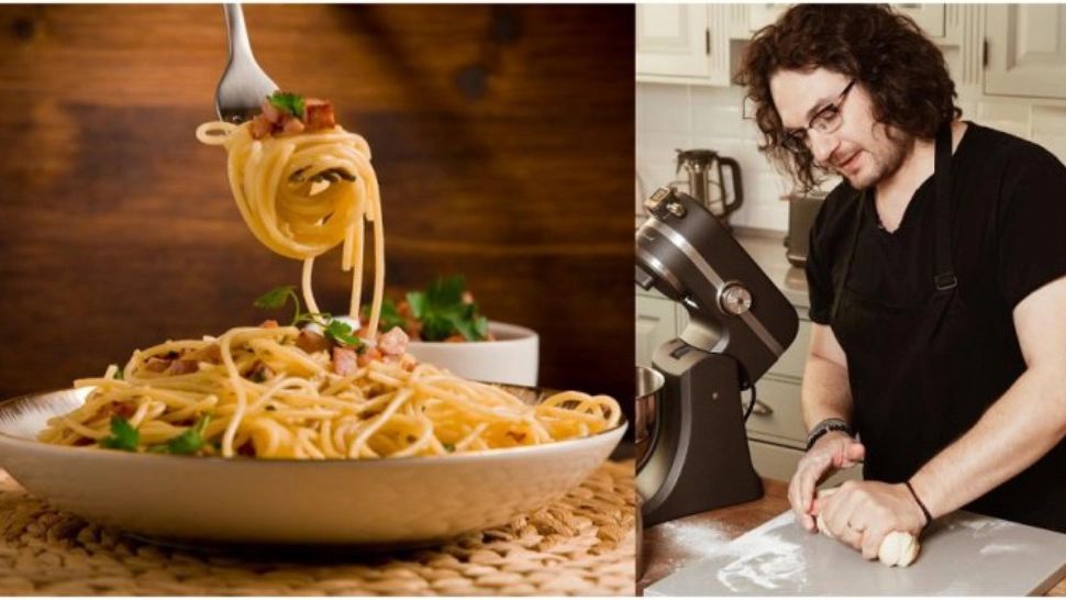 Paste carbonara, după rețeta lui Florin Dumitrescu