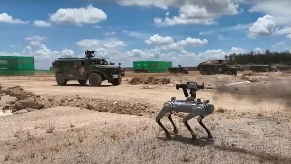 In ciuda aspectului aparent fragil, robodog este o mașinărie de ucis (captură video CCTV)
