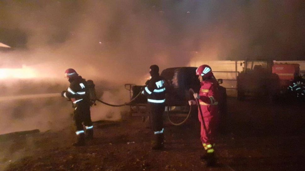 Incendiu devastator la o fermă din Cluj, 600 de porci au ars de vii - GALERIE FOTO