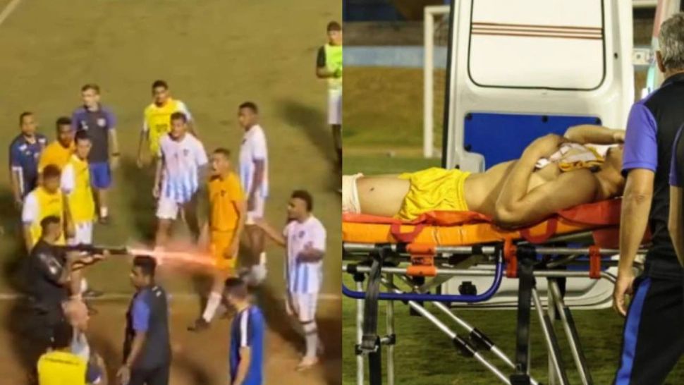 Un fotbalist a fost împușcat la finalul meciului. Scene de coșmar de față cu suporterii și colegii