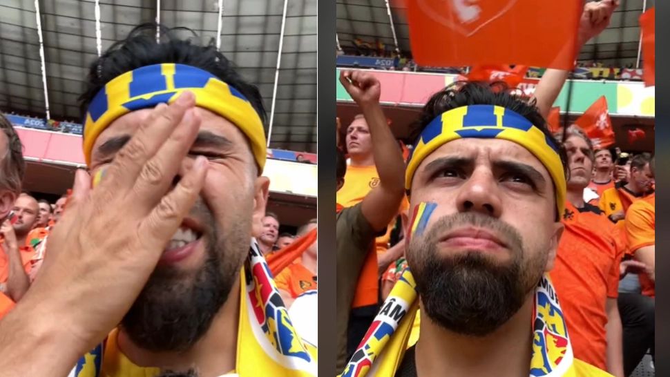 Ce a pățit un suporter român care a cumpărat din greșeală bilet în galeria Olandei. Foto: TikTok