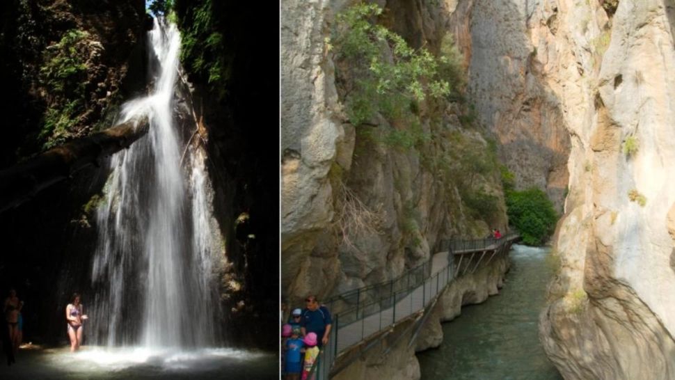 Unde se află „orașul pierdut”? Destinația extrem de iubită de români ascunde o cascadă secretă. Oamenii trec prin apa înghețată ca să ajungă la ea