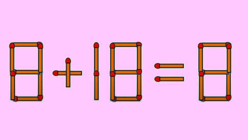 Un nou test IQ pentru genii: Corectați 8 + 18 = 8 mutând un singur chibrit!