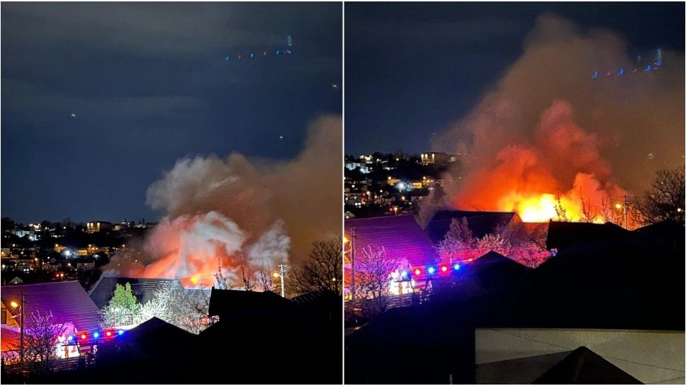 Incendiu de proporții în municipiul Iași. FOTO: Ziarul de Iași 