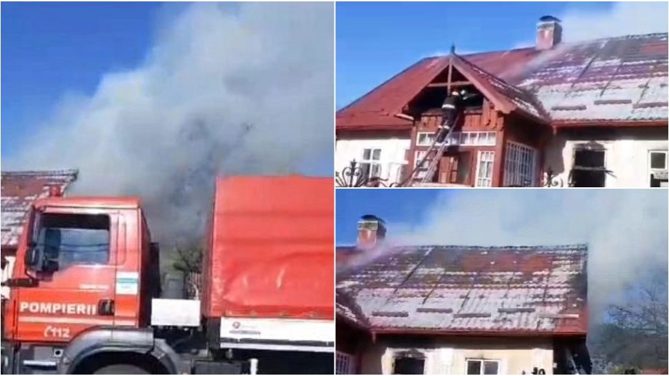 Incendiu de proporții la o casă din județul Suceava. FOTO: svnews