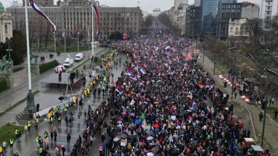 Manifestații de amploare la Belgrad și alte orașe mari. Foto: Profimedia