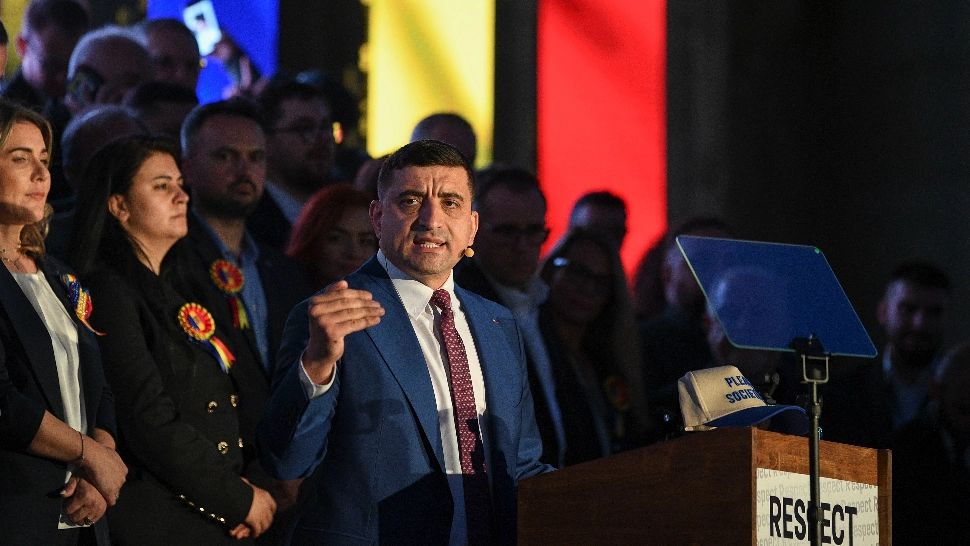 George Simion, atca la Nicușoer Dan. Foto(Inquam Photos/Codrin Unici)