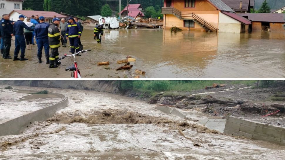 În luna iulie, râul Bistrița a atins un debit istoric (foto: Apele Române)