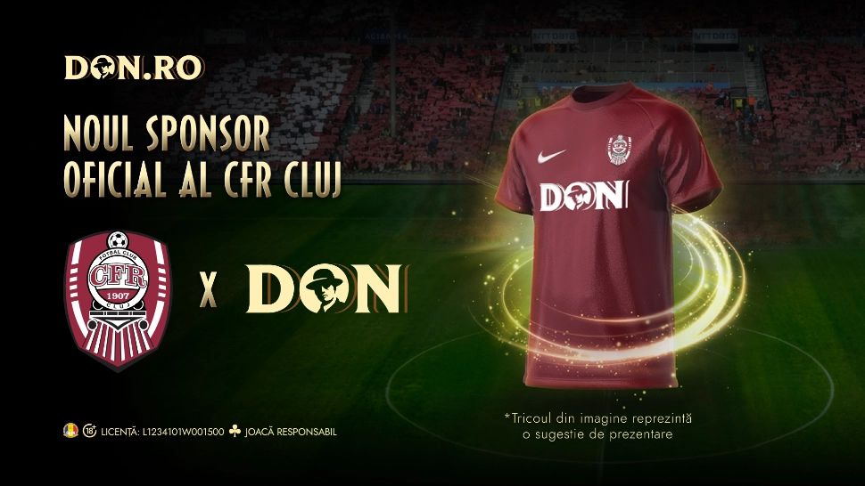 Don.ro este noul sponsor oficial al CFR Cluj, unul dintre cele mai mari cluburi de fotbal din România (P)