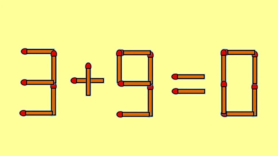 Testul IQ de miercuri: poți corecta ecuația 3 + 9 = 0 mutând un singur chibrit?