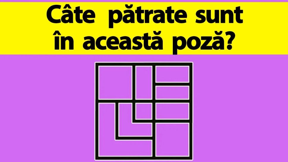 Test IQ la final de săptămână! Poți să găsești toate pătratele din această imagine? Doar geniile reușesc