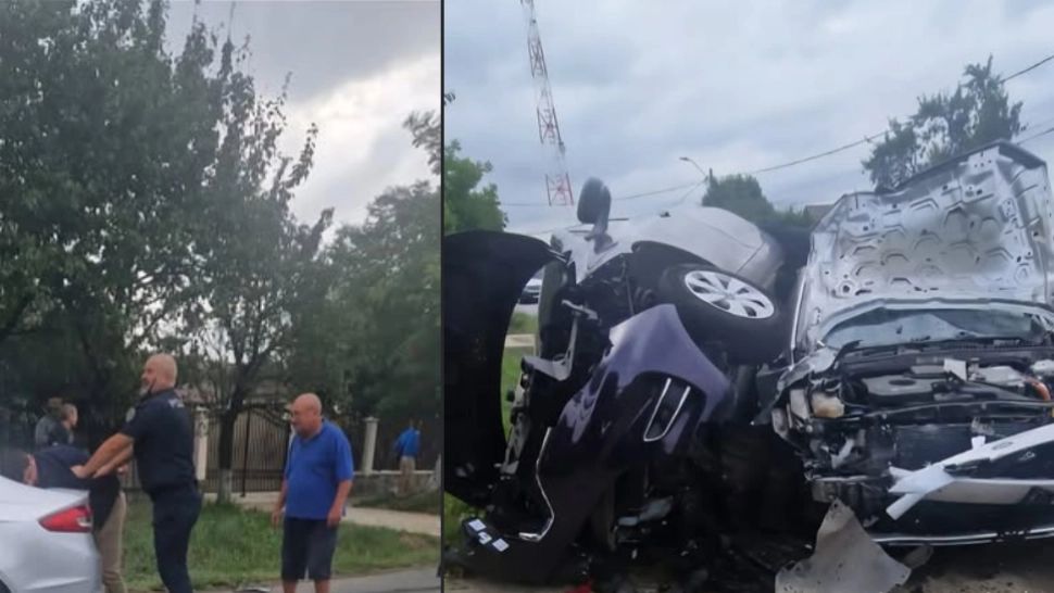 Urmărire ca-n filme în județul Iași: un vameș din Republica Moldova a provocat un accident grav încercând să scape de poliție – FOTO