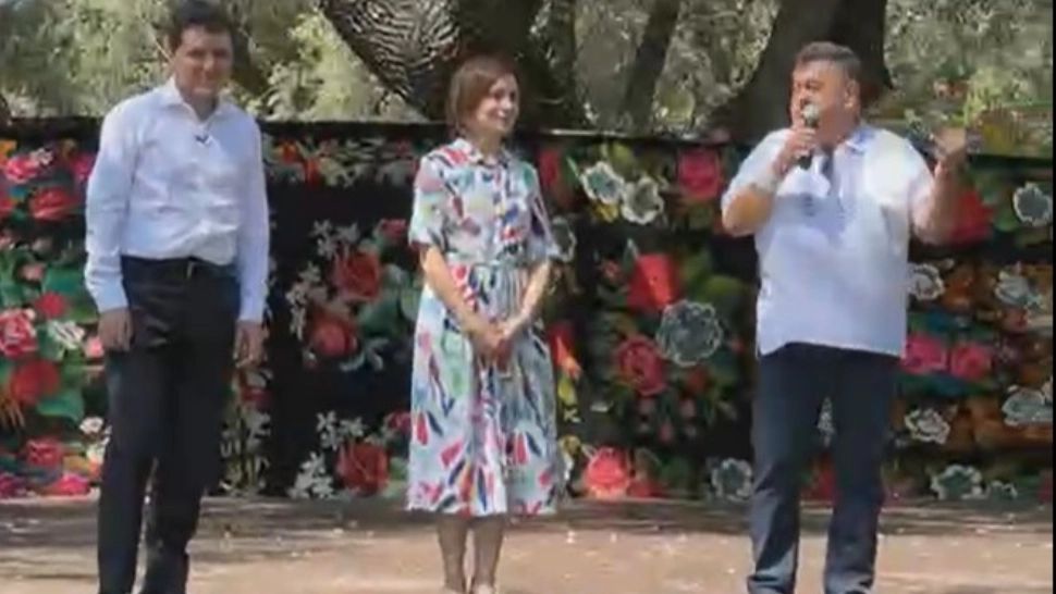 Nicușor și Maia la „Festivalul Zemii”, în Moldova. Foto/Captură video
