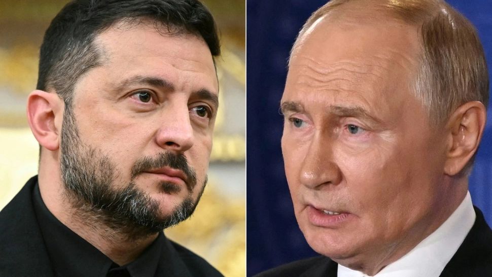 Volodimir Zelenski și Vladimir Putin. Foto: Profimedia