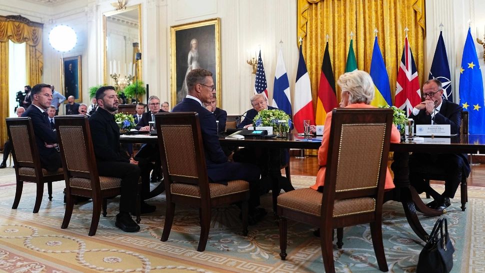 Liderii UE, în vizită la Casa Albă. Foto/Profimedia