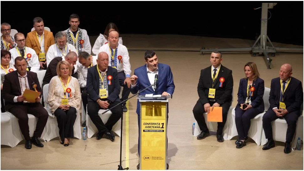 George Simion, la Alba Iulia. FOTO: Captură Facebook