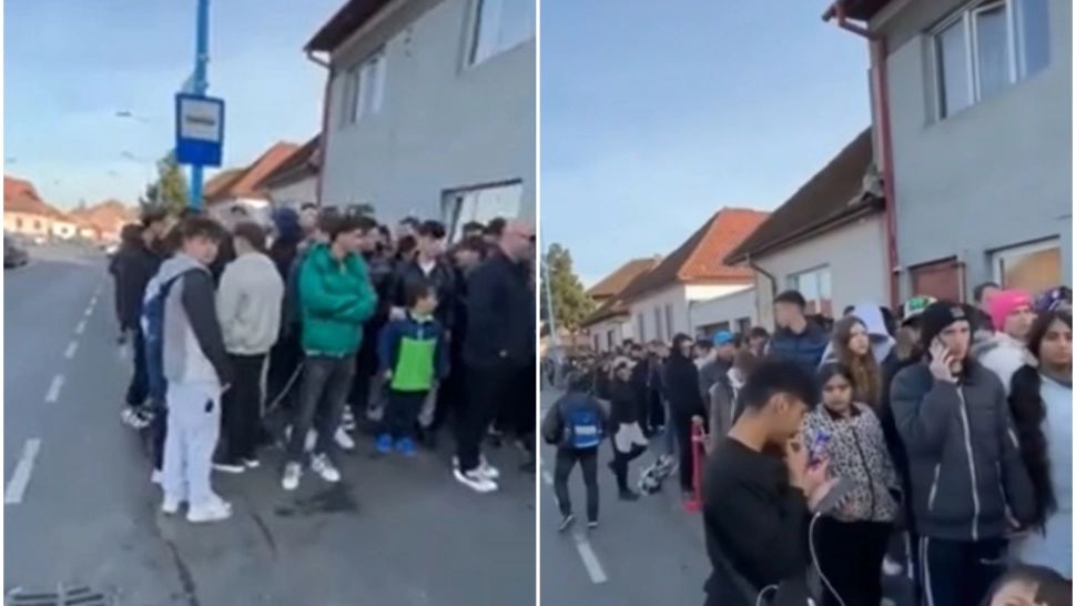 Haos în Brașov: sute de oameni au format o coadă uriașă pentru o șaorma gratuită. Românii au stat chiar și 6 ore la rând