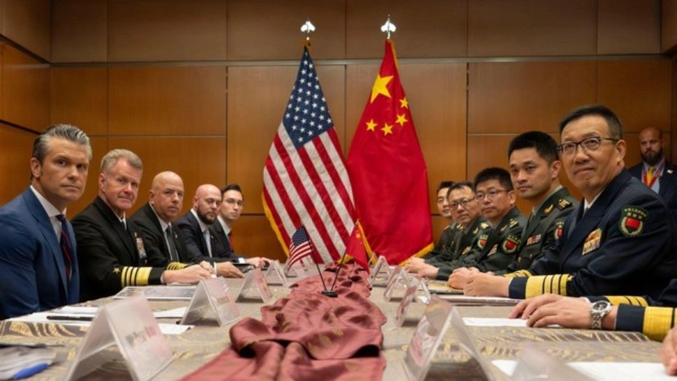 Pete Hegseth și Dong Jun, șefii Apărării din SUA și China (Profimedia)