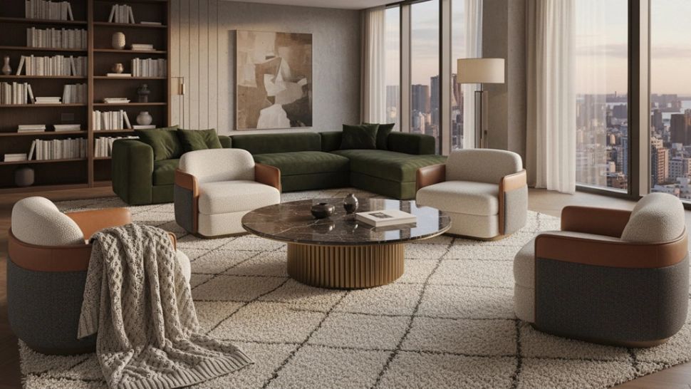 Amenajarea unui living care să transmită eleganță fără artificii începe adesea cu alegerea corectă a materialelor