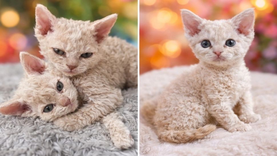 Cum arată pisicile cu blană creață? Rasa rară care atrage atenția