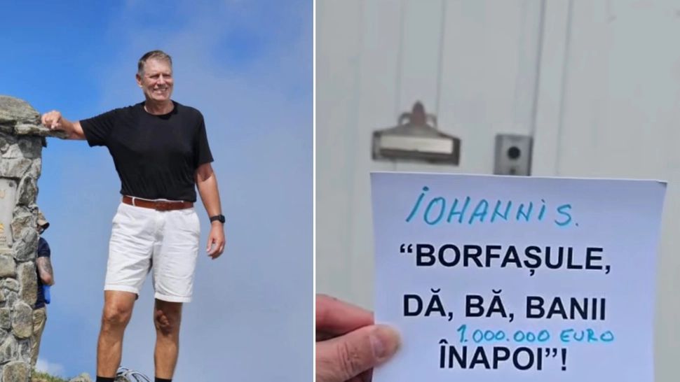 Protestatarul Ceaușescu l-a colindat pe Klaus Iohannis: "Bănișorii înapoi!" - VIDEO