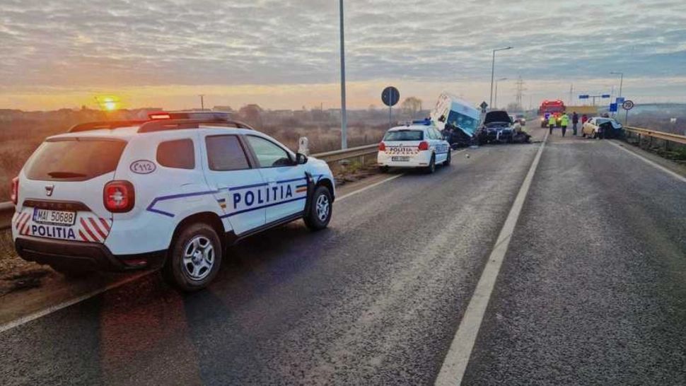 Carambol cu trei mașini pe centura Timişoarei