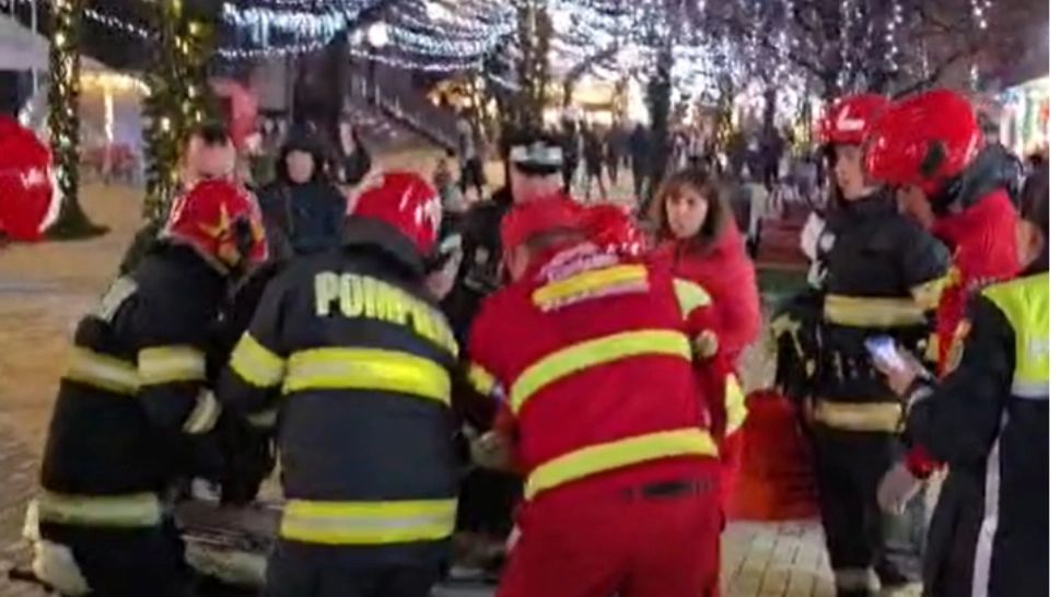 Femeia a suferit o fractură la un picior