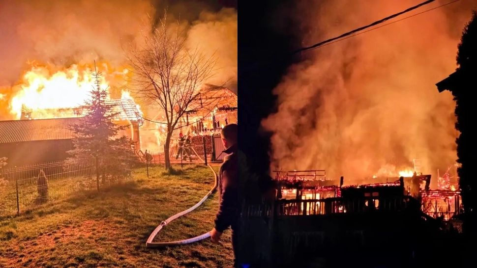 Incendiu devastator în județul Argeș. FOTO: ePitești 