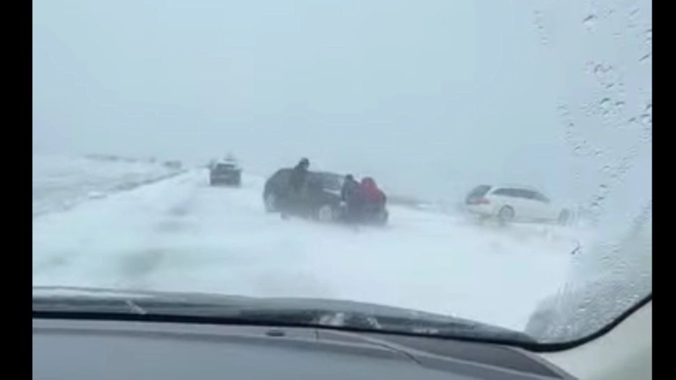 Trafic paralizat în Brebeni
