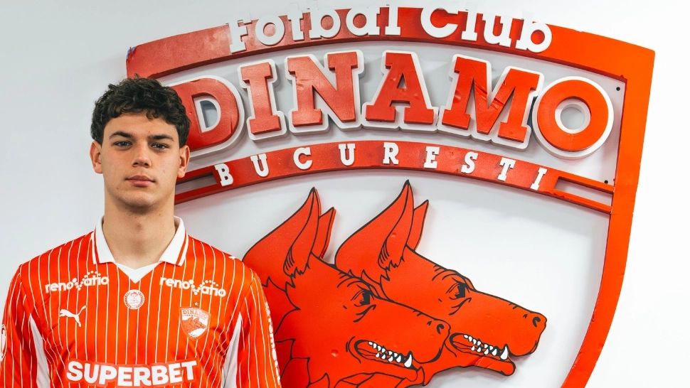Matteo Duțu a semnat pe trei sezoane cu Dinamo București (foto: Facebook @Dinamo București)