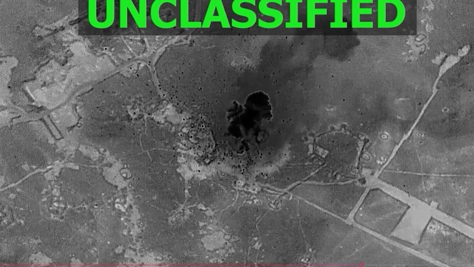 Statele Unite au lansat sâmbătă o ofensivă aeriană masivă asupra pozițiilor Statului Islamic (SI) din Siria. Foto/Captură video