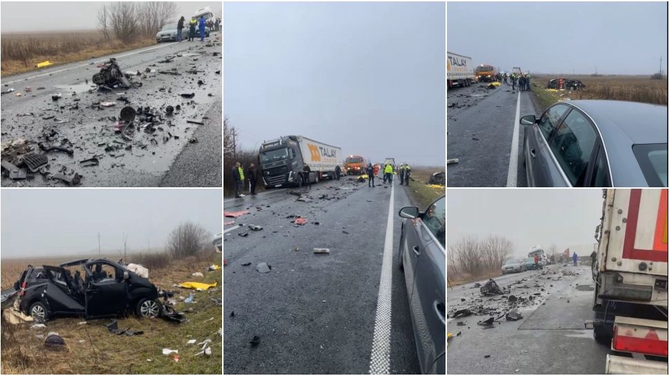 Accident grav în Timiș. Șapte oameni au murit.