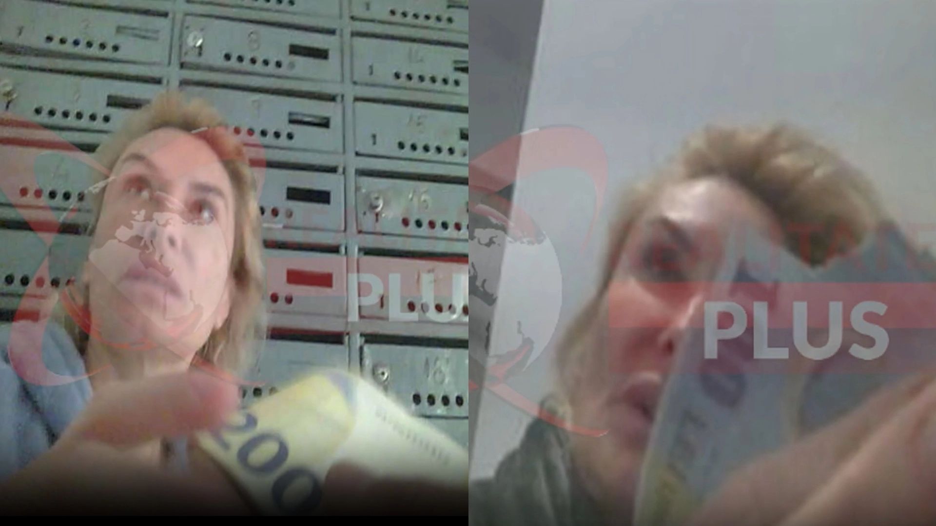 Imagini din timpul flagrantului, cu avocata Adriana Georgescu (foto: Realitatea Plus)