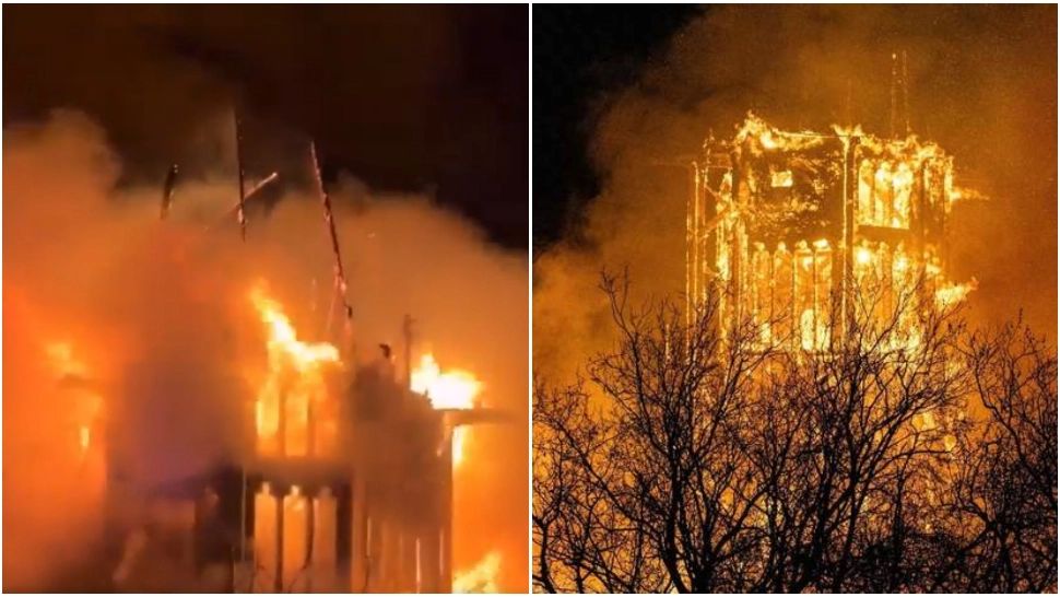 Incendiu devastator în Amsterdam. FOTO: X