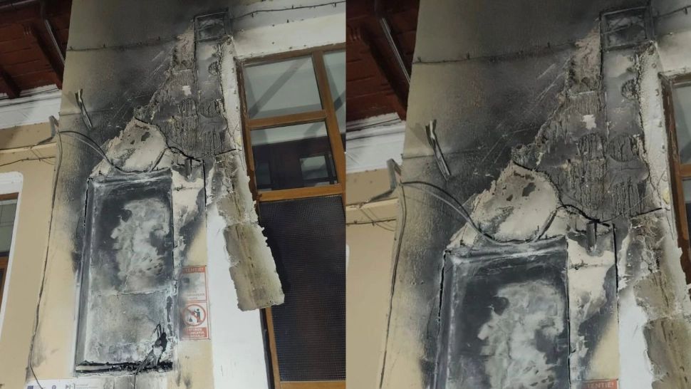Incendiu la un liceu din Târgu Jiu. FOTO: News.ro