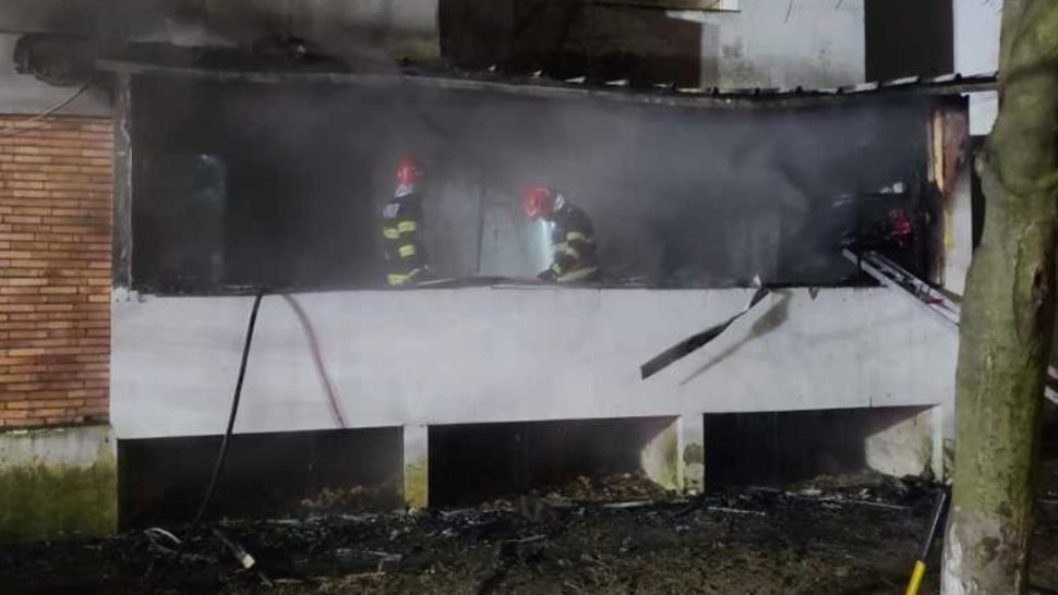 Incendiu in Bacău